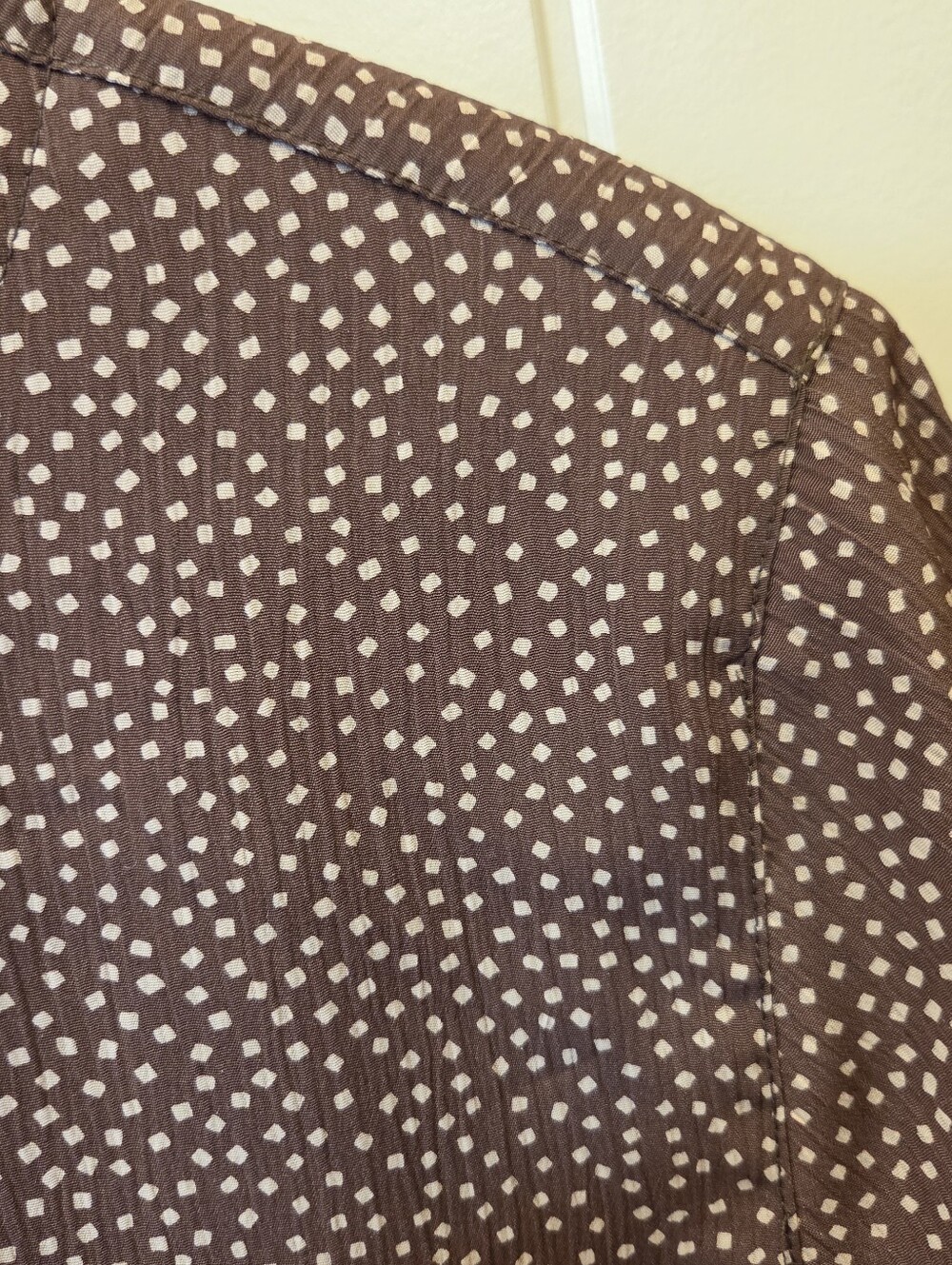 NWT Alfred Dunner Brown Polka Dot Short Sleeve Blouse - Size 18 - Picture 5 of 11